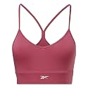 Reebok Women's Satin 91% PES/9% El-Interlock-Hydrophilic Finish/Print-Digital Sublimation-Disperse Classic Workout Sports Bra