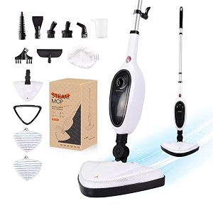 reecoo steam mop with attachments20s rapid heatinglightweight floor steamer for kitchen living room wood floor tile carpet cleaning