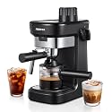 Reemix Espresso Machine with Portafilter 6-Bar Espresso Coffee Machine Made of Stainless Steel with Professional Milk Frothing Nozzle, Ideal for Cappuccino, Latte & Macchiato, Compact and Stylish in