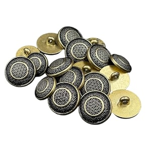 reena 2 golden black rings 66 fancy synthetic resin pvc material button designer buttons for coats shirts blazers 2 golden black rings 66