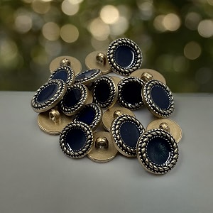 reena blue carving big 66 pc old fancy synthetic resin pvc material button designer buttons for coats shirts blazers blue carving big 6 pc