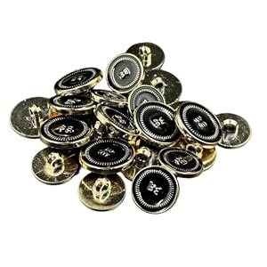 reena gold black e pvc 6 big6 small fancy synthetic resin pvc material button designer buttons for coats shirts blazers gold black e pvc 6 big6 small