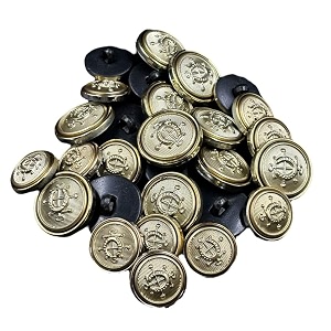 reena light golden anchor champaigne color 66 pc fancy synthetic resin pvc material button designer buttons for coats shirts blazers light golden anchor champaigne color 66 pc
