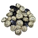 REENA Light Golden Anchor Champaigne Color 6+6 pc Fancy Synthetic Resin PVC Material Button Designer Buttons for Coats Shirts Blazers (Light Golden Anchor Champaigne Color 6+6 pc)