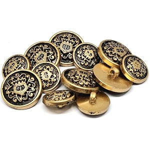 reena new shield bronze 66 fancy designer buttons for coats shirts amp blazers  synthetic resin pvc material stylish bronze gold finish