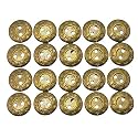 REENA Shirt Button Star Bronze 20 Fancy Synthetic Resin PVC Material Button Designer Buttons for Coats Shirts Blazers (Shirt Button Star Bronze 20)