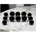REENA Silver Black Ring 6pc Fancy Synthetic Resin PVC Material Button Designer Buttons for Coats Shirts Blazers (Silver Black Ring 6+6 pc)