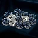 REENA 2 Golden Black Rings 6+6 Fancy Synthetic Resin PVC Material Button Designer Buttons for Coats Shirts Blazers (2 Golden Black Rings 6+6)