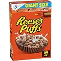 Reese's Puffs Chocolatey Peanut Butter Kids Cereal, Giant Size, 29 oz