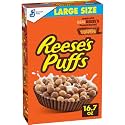 Reese's Puffs Chocolatey Peanut Butter Breakfast Cereal, Large Size, 16.7 oz