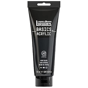 reeves liquitex basics acrylic paint 845-oz tube ivory black
