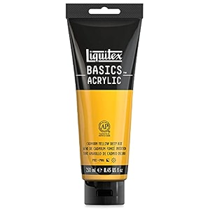 reeves liquitex basics acrylic paint 845-oz tube cadmium yellow deep hue