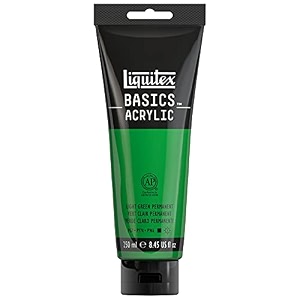 reeves liquitex basics acrylic paint 845-oz tube light green permanent