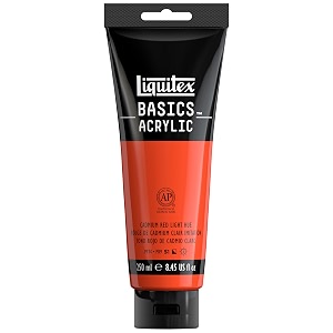 reeves liquitex basics acrylic paint 845-oz tube cadmium red light hue