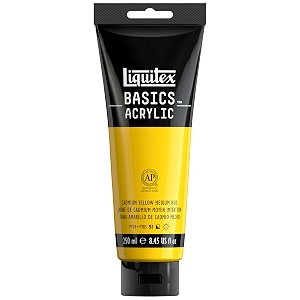 reeves liquitex basics acrylic paint 845-oz tube cadmium yellow medium hue
