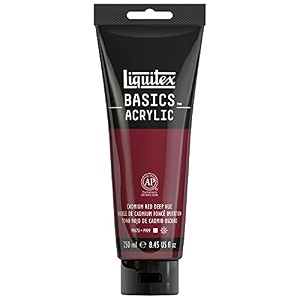 reeves liquitex basics acrylic paint 845-oz tube cadmium red deep hue