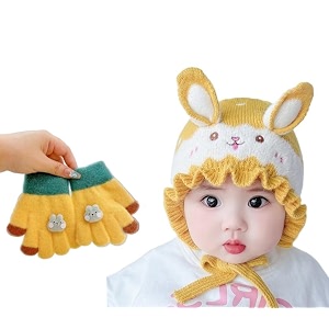 reffer baby winter caps unisex beanie fit for 6 months to 3 years old toddler baby woolen winter caps for kids boy39s and girl39s free size