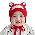 REFFER Baby Winter caps Unisex Beanie fit for 6 Months to 3 Years Old Toddler Baby Woolen Winter Caps for Kids Boy's and Girl's Free Size
