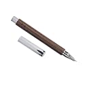Refillable Ink Walnut Fountain Pen with Plastic Box Journal Calligraphy Pen | Custom Laser Engraved Options | Wooden Engraved Pens | Journaling Pens/0.5mm Iridium Nib (Custom)