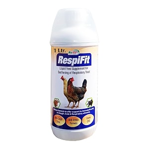 refit animal care cough cold herbal tonic for cow buffalo sheep goat calf chick broiler 1 ltr respifit