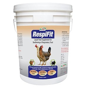 refit animal care cough cold herbal tonic for cow buffalo sheep goat calf chick broiler 20 liter respifit