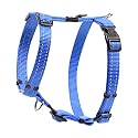 Reflective Adjustable Dog H Harness for Medium Dogs; Matching Collar and Leash Available, Blue
