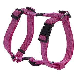 reflective adjustable dog h harness for small to medium dogs matching collar and leash available pink