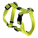 Reflective Adjustable Dog H Harness for Small to Medium Dogs; matching collar and leash available, Yellow