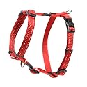 Reflective Adjustable Dog H Harness for Small to Medium Dogs; matching collar and leash available, Red