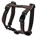 Reflective Adjustable Dog H Harness for Small to Medium Dogs; matching collar and leash available, Brown