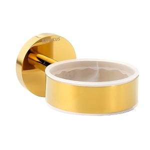 studio round back 304 grade stainless steel wall mounted tumbler holdertooth brush holder with frosted glass tumbler for bathroombathroom accessories pvd gold finish
