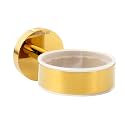 Studio Round Back 304 Grade Stainless Steel Wall Mounted Tumbler Holder/Tooth Brush Holder with Frosted Glass Tumbler for Bathroom/Bathroom Accessories (PVD Gold Finish)