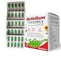 Refollium Vitamin E Capsule for Glowing Face, Skin and Hair Nutrition 50 Capsules, 100 grams