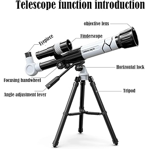 refractor stem telescope for kids amp beginners  50mm aperture 360mm focal length with 3 eyepieces amp tripod  astronomy telescope for moon viewing amp outdoor learning
