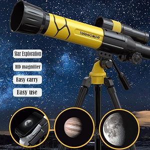 refractor stem telescope for kids amp beginners  50mm aperture 360mm focal length with 3 eyepieces amp tripod  astronomy telescope for moon viewing amp outdoor learning