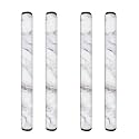 Refrigerator Door Handle Covers 4 Piece, Anti-Skid Protector for Fridge Oven Dishwasher Keep Off Fingerprints Liquid Oil Stain Food Spot Washable Indoor Decor, White Marble Print