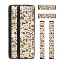 Refrigerator Door Handle Covers Pack of 6, Washable Anti-Skid Protector for Fridge Dishwasher Oven Keep Off Fingerprints Oil Stain Food Spot for Kitchen Home Decoration, Coffee Cake Beige