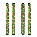 Refrigerator Door Handle Covers Set of 4, Non-Slip Kitchen Appliance Protector Mat for Fridge Dishwashers Microwave Home Kitchen Christmas Decoration, Christmas Tree Bells