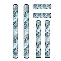 Refrigerator Door Handle Covers Set of 6, Antiskid Protector for Fridge Oven Dishwasher Keep Your Kitchen Appliance Clean from Smudges, Food Stains for Home Decoration, Blue Gold Marble