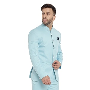 mens_slim fit single-breasted designer blazer_ fabric poly viscose