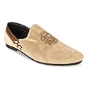 Regal Men Velvet Embroidered Ethnic Slip Ons