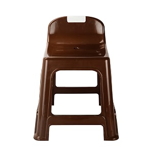 regalo backrest premium plastic stool chair  strong support for bathroom  multipurpose brown 18504 inches 48 cm