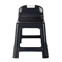 Regalo Backrest Premium Plastic Stool Chair | Strong Support For Bathroom | Multipurpose (Grey, 28 Cm, 48 Cm)