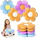 Reginary 4 Pcs Flower Floor Pillow Cushion Kid, Daisy, Cute, 15.75''