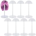 Reginary 8 Pcs Wig Stands for Multiple Wig Hat Stands for Display, White