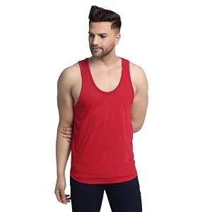 Regular Fit 100 Cotton Vest for Men