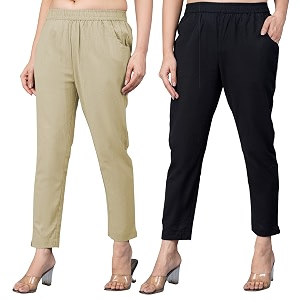 Regular Fit Fully Elastic Waist Ankle Length