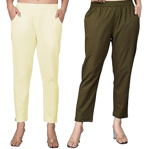 Regular Fit Fully Elastic Waist Ankle Length
