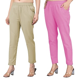 Regular Fit Fully Elastic Waist Ankle Length