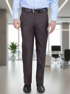 AENT Regular Fit Men Brown Trousers